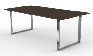 Schreib-und-Besprechungstisch 200 x 100 cm ≙ 6 Sitzplätze mit höhenverstellbaren Bügelgestell