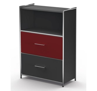 anthrazitfarbenes Büro-Highboard