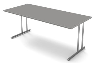 Schreibtisch mit grafitfarbener Tischplatte 180 x 80 cm