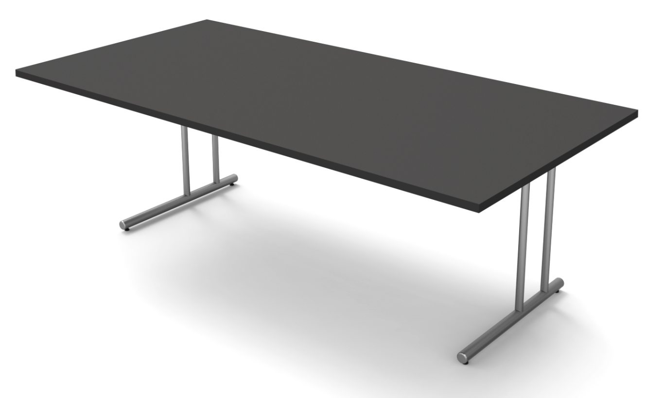 günstiger Schreibtisch große Tischplatte 200 x 100 cm mit Kabelkanal