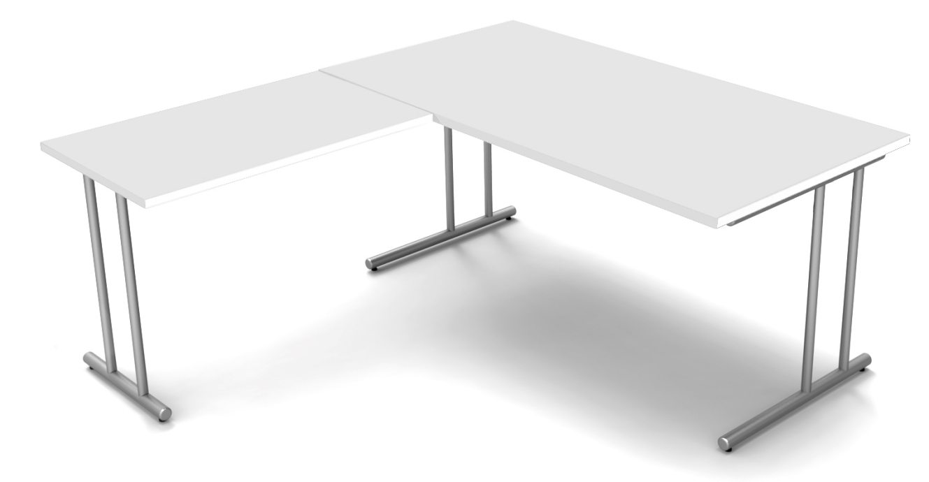 günstiger Winkelschreibtisch mit großer Arbeitsfläche 160 x 180 cm