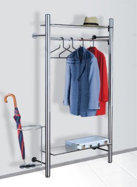 erweiterbare Edelstahl-Wandgarderobe