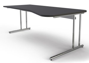 höhenverstellbarer EDV-Schreibtisch mit Kabelkanal
