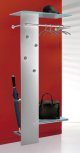 Metall-Wandgarderobe mit Taschenablage