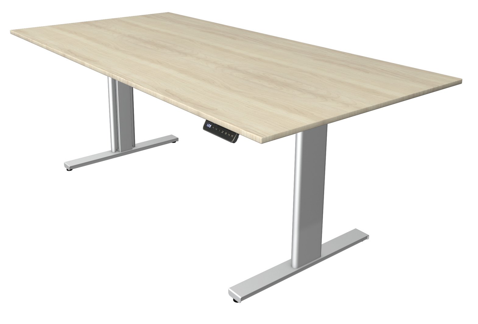 Sitz-Stehschreibtisch mit großer Tischplatte 200 x 100 cm Sitz-Stehschreibtisch mit großer Tischplatte 200 x 100 cm als Besprechungstisch geeignet