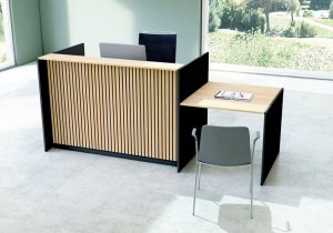  Büro-Empfangstheke mit Anbautisch für Besucher