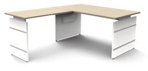 höhenverstellbaren Winkeltisch Ahorn-Tischplatte