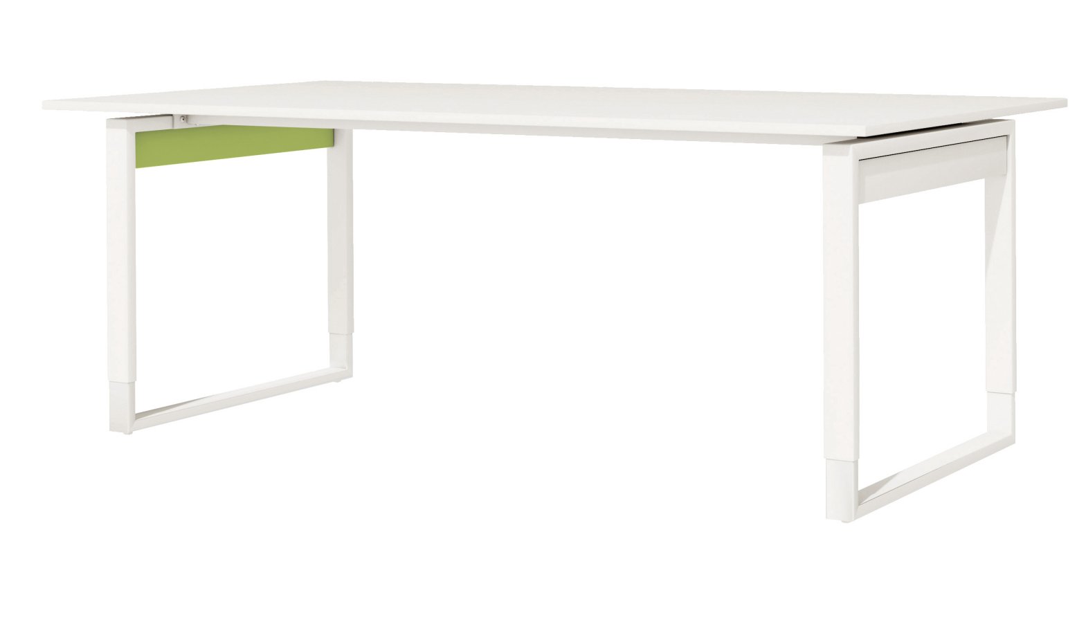 höhenverstellbarer Schreib- u. Besprechungstisch (Breite x Tiefe = 200 x 100 cm) für 6 Personen 