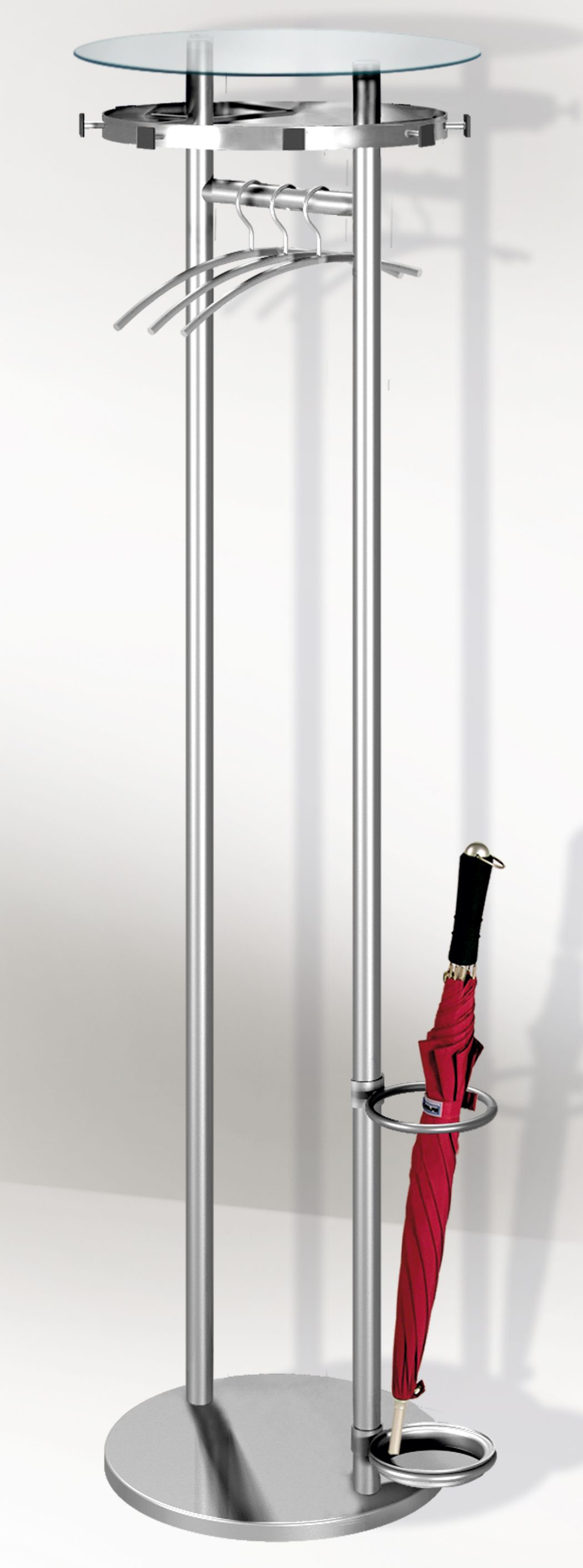 Edelstahl-Standgarderobe mit hoher Standsicherheit