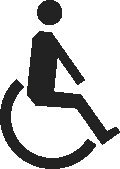 Hinweisschild Behinderteneingang Selbstgestalten