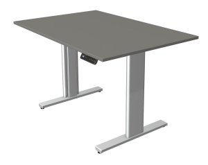 robuster Sitz- und Stehschreibtisch 120 x 80 cm 2 leistungsstarke Elektromotoren