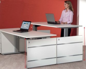 Sitz-und Stehschreibtisch elektrisch verstellbar