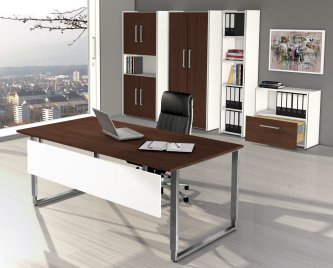 moderne Büroausstattung in Hochglanz weiß