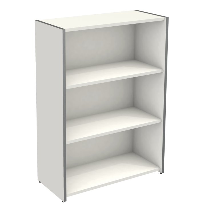 offener Büro-Regalschrank Oxford weiß in 3 Ordnerhöhen
