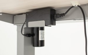 massiver Sitz- u. Steharbeitstisch Arbeitshöhe mit Elektromotor von 72 bis 120 cm einstellbar