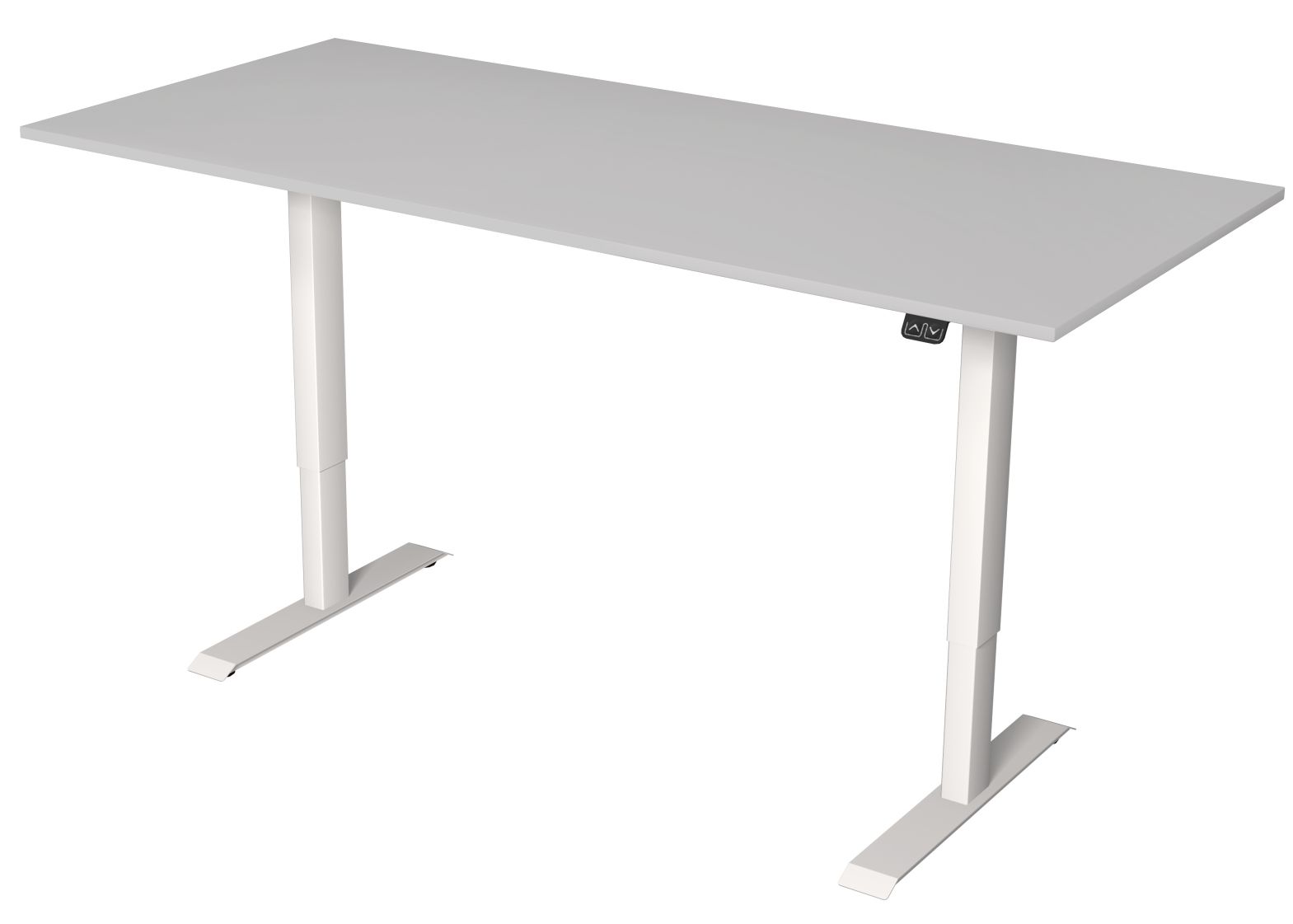 Büroschreibtisch als ergonomischer Sitz- und Steharbeitstisch Arbeitshöhe 72 bis 120 cm