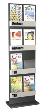 robuster Prospektständer Stahl anthrazit