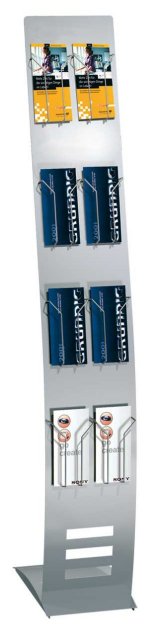 Metall-Prospekständer für Flyer / Faltprospekte im DIN A-lang-Format
