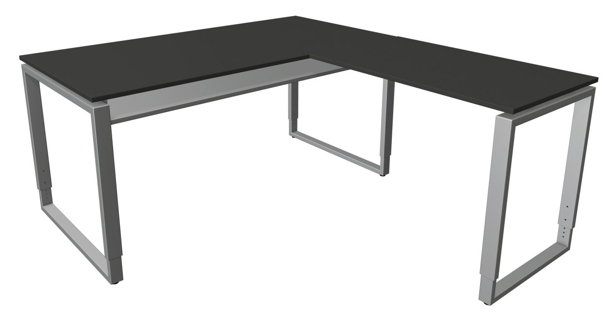 höhenverstellbarer L-förmiger Schreibtisch Arbeitshöhe 68-82 cm
