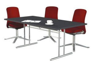 moderner Besprechungstisch 200 x 100 cm für sechs Personen