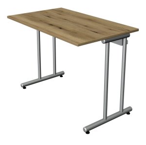 kleiner Homeoffice-Schreibtisch 100 x 60 cm mit robuster Holztischplatte
