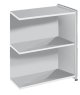 weißer Büro-Regalschrank 2 Ordnerhöhen