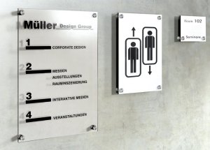 elegante Acrylglas-Türschilder