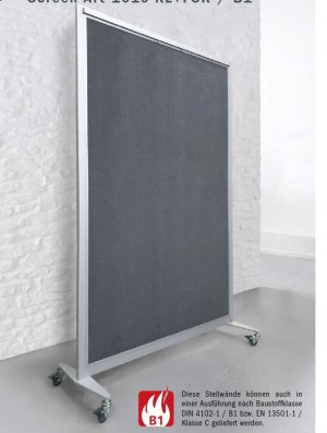 stabile Galerie-Stellwand beidseitig Pinboard-Funktion Bilderrahmen-Aufhängung