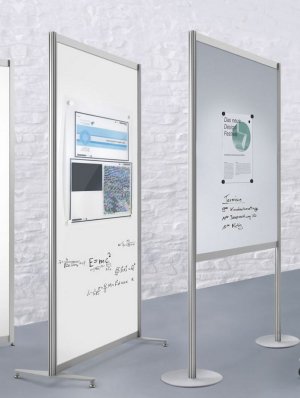 Whiteboard-Stellwände mobile Moderations-Stellwand beidseitig beschriftbar