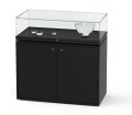 Ganzglas-Thekenvitrine mit Unterschrank