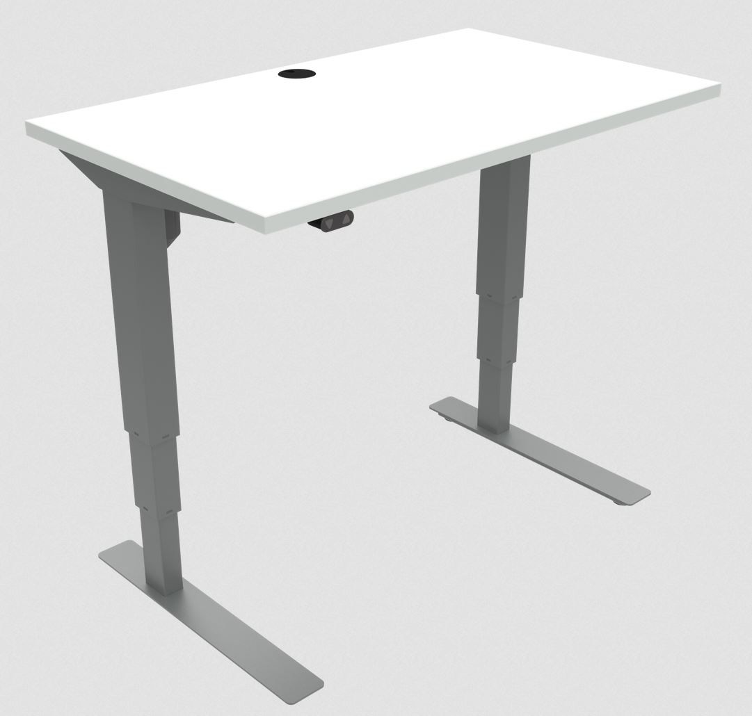 mobiler Sitz-Steharbeitstisch 100 x 60 cm für Homeoffice
