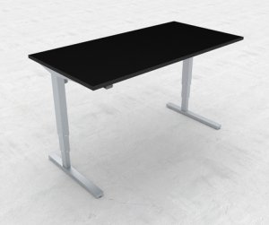 Sitz-Steh-Bürotisch Arbeitshöhe 65 bis 125 cm massiv