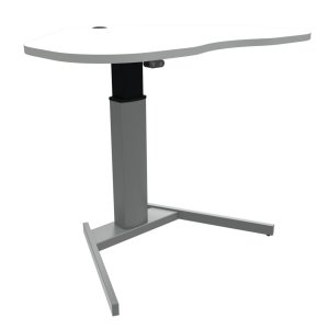 einsäuliger Sitz-Stehschreibtisch Arbeitshöhe von 68 bis 120 cm stufenlos elektrisch einstellbar