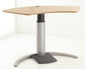 Schreibtisch und Stehpult mit einem Tischbein Schreibtisch und Stehpult mit einem Tischbein elektrisch höhenverstellbar