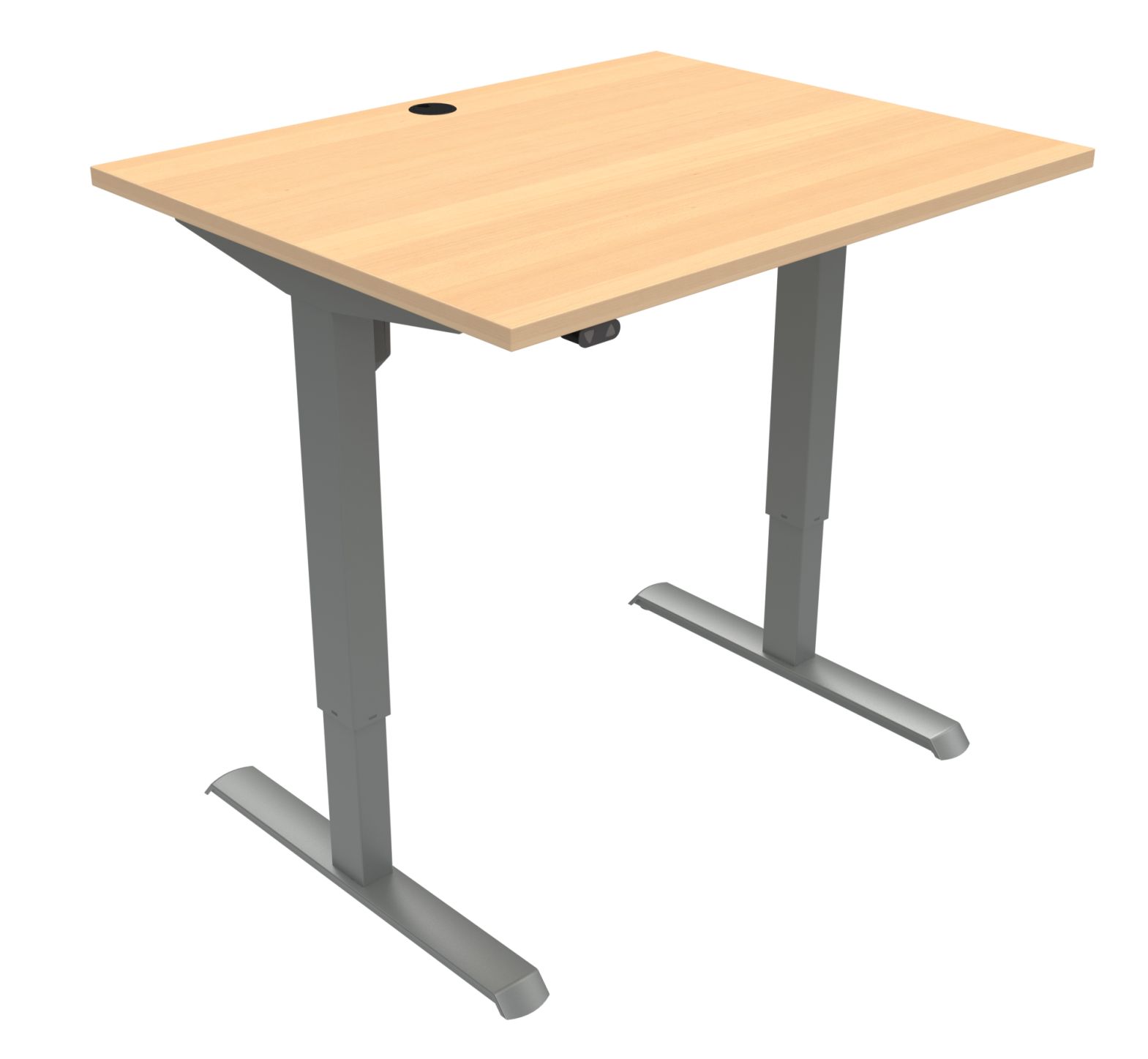 kleiner Sitz- und Steharbeitstisch 100 x 80 cm elektrisch höhenverstellbar