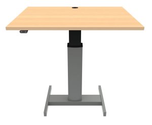 Sitz-Stehschreibtisch als robuster Säulentisch Sitz- u. Stehschreibtisch als robuster Säulentisch Arbeitshöhe: 68 - 120 cm