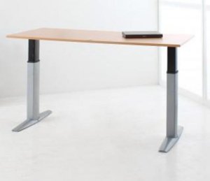 Sitz-Stehschreibtisch breitenverstellbar elektrisch höhenvertellbar