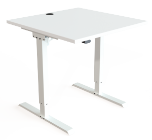 günstiger elektrisch höhenverstellbarer Steh-Sitzschreibtisch 100 x 80 cm Homeoffice