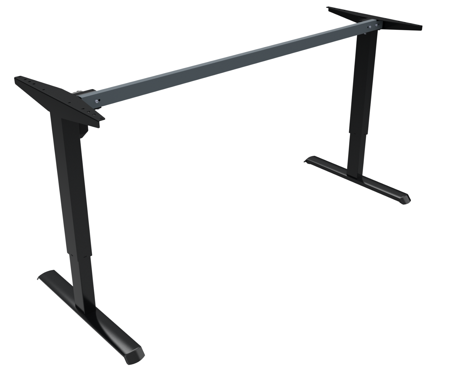 von 68 bis 120 cm elektrisch höhenverstellbares Schreibtischgestell schwarz