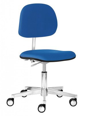 Arbeitsdrehstuhl mit Laufrollen und Polstersitz