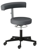 Arbeitsdrehstuhl Kunstleder graphitgrau