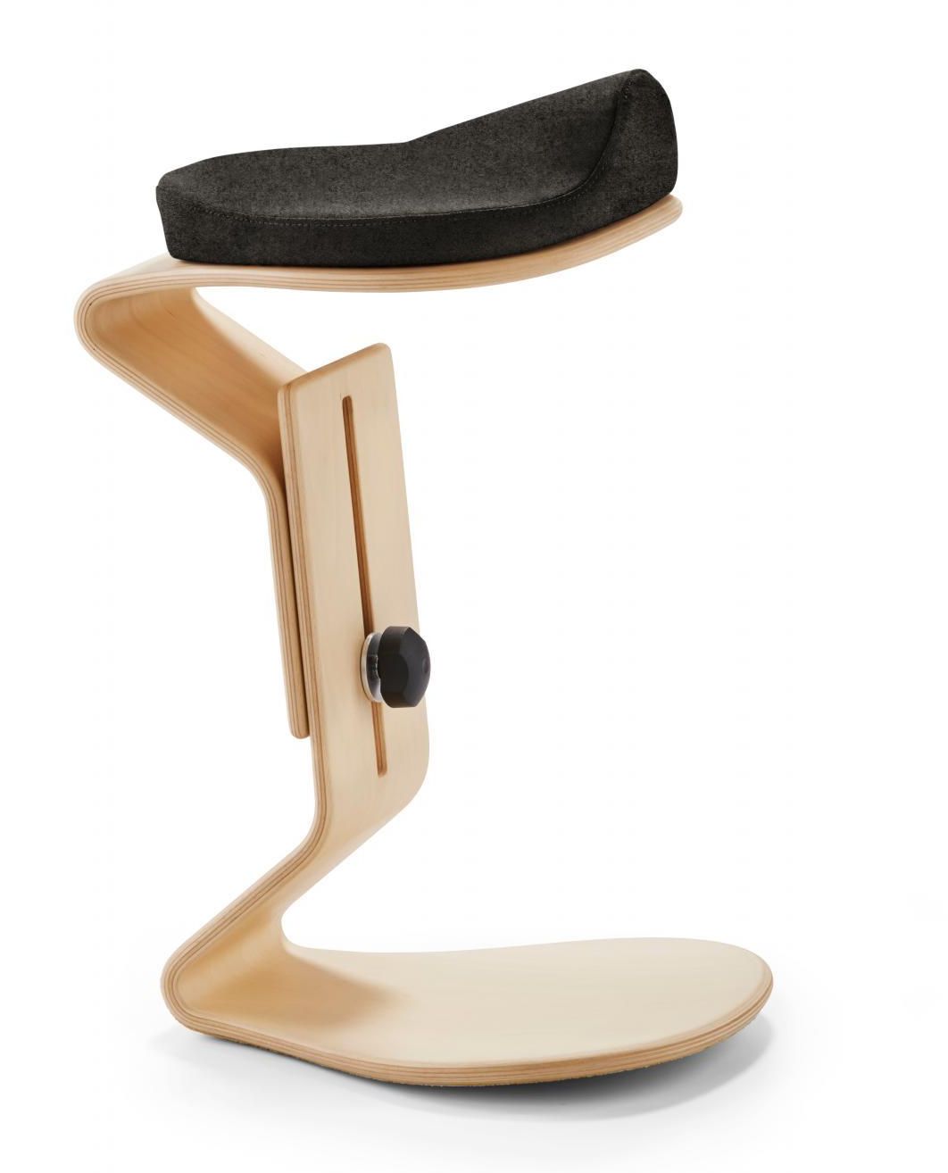 höhenverstellbarer Schreibtischhocker mit ergonomischen Polstersitz