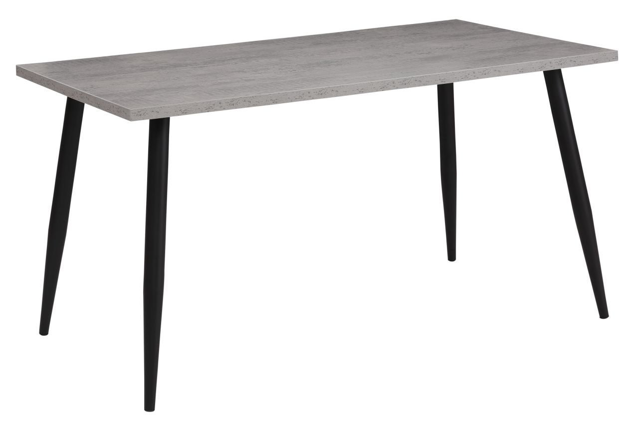 elganter Küchentisch 140 x 80 cm mit Tischplatte in Beton-Dekor