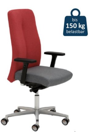 Bequemer bis 150 Kilogramm belastbarer Schreibtischstuhl ergonomisch