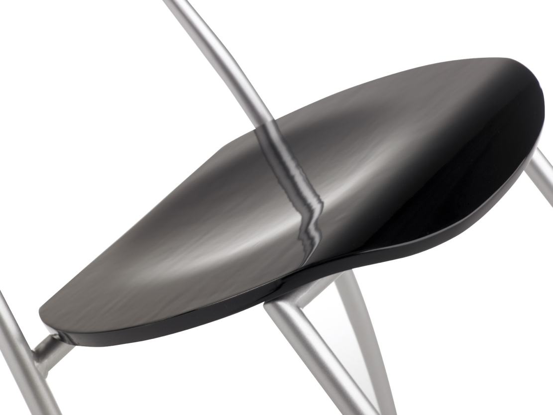 Detailabbildung: bequemer Formholzsitz hochglanz schwarz lackiert des