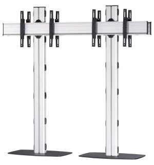 Display-Standfuß beidseitig je 2 Vesa-Halterungen bis 55 Zoll nebeneinander