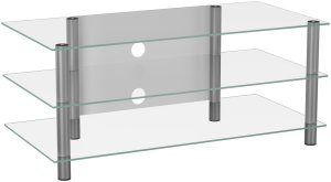 robustes TV-Glasrack 110 cm breit