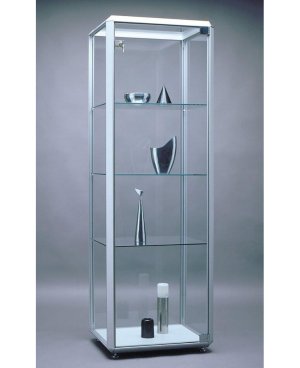bruchfeste Exponat-Schrankvitrine abschließbare Sicherheitsglas-Schiebetüren