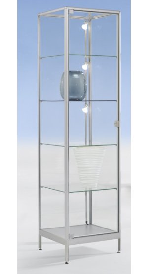quadratische Brandschutz-Säulenvitrine
