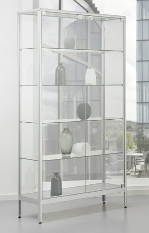 schwer-entflammbare Glasvitrine